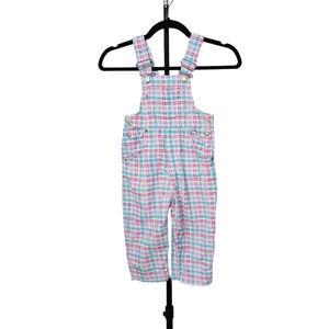 Vintage Levis Corduory Style Overalls Plaid Hearts 90s VTG 3T Girls Boys
